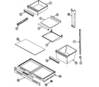 Jenn-Air JRT2160A shelves & accessories diagram