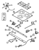 Main top & burner assembly