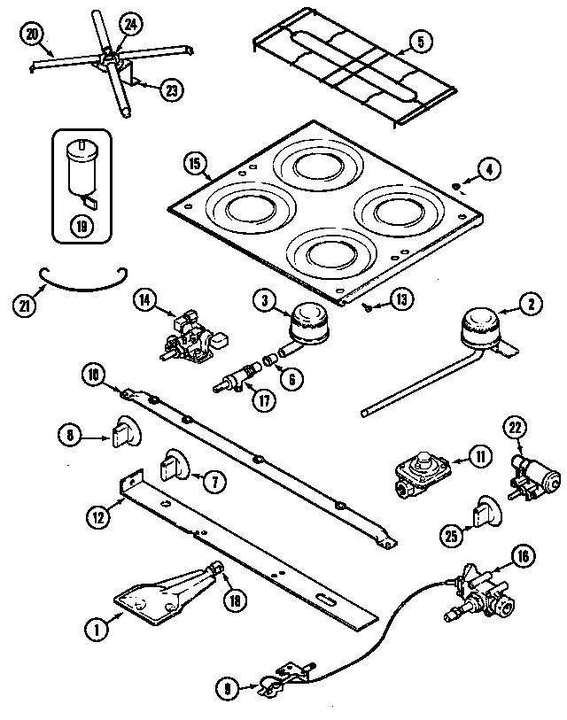 Top & burner assembly
