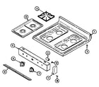 Maytag CRG7500CAW top assembly diagram