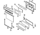 Maytag CRG7500CAL door/drawer diagram