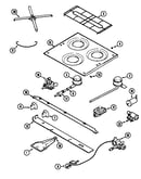 Main top & burner assembly