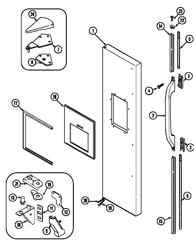 Freezer outer door