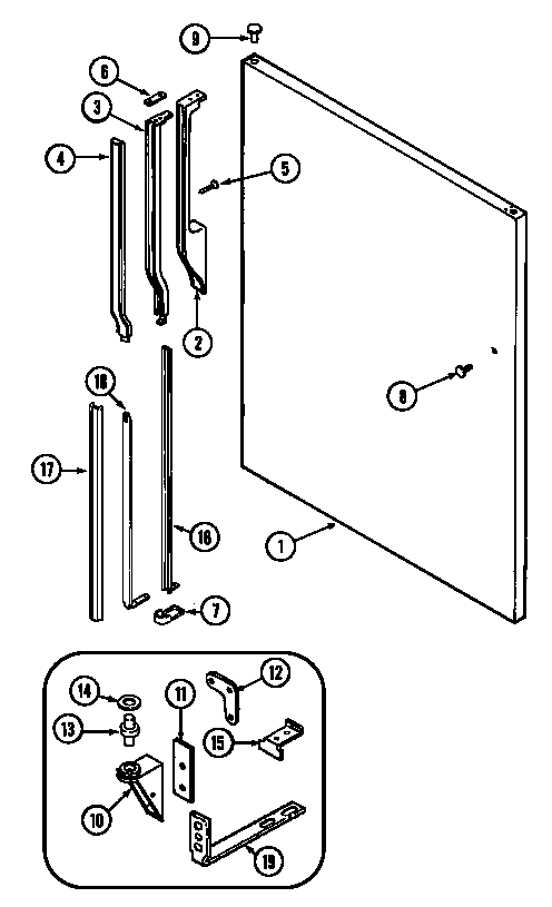 Fresh food outer door
