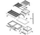 Maytag GT21B4N3EA shelves & accessories diagram