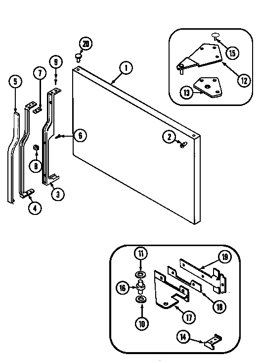 Freezer outer door