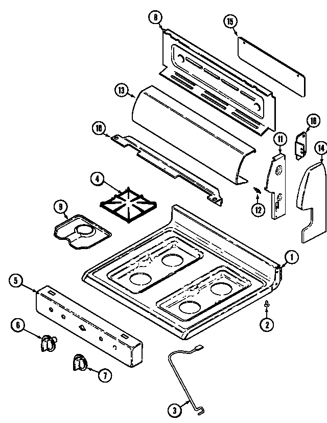 Control panel/top assembly