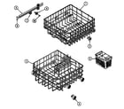 Magic Chef DU2000B-C track & rack assembly diagram