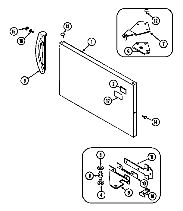 Freezer outer door