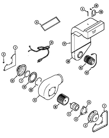 Blower motor-plenum