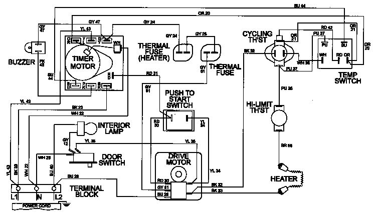 WIRING INFORMATION (LDE8416ADE)