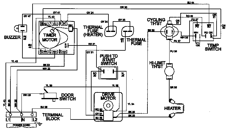 WIRING INFORMATION (LDE8406ADE)