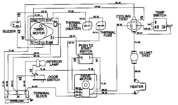 WIRING INFORMATION (LDE9316ADE)