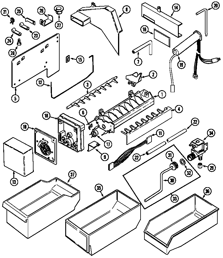 Ice maker kit (side by side)