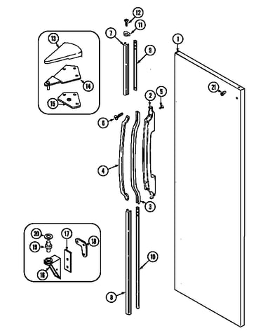 Fresh food outer door