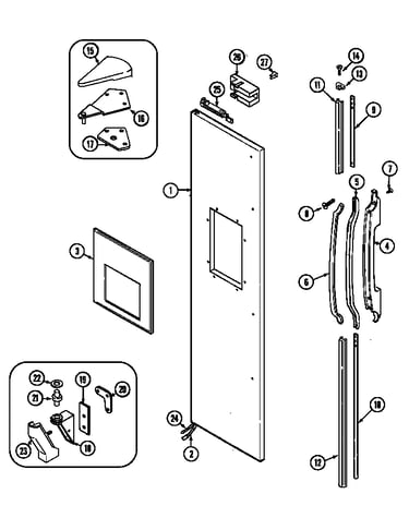 Freezer outer door