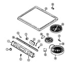 Maytag 629.45766 top assembly diagram