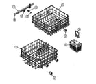 Crosley CDU450B track & rack assembly diagram