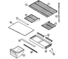 Maytag GT1522NXCW shelves & accessories diagram