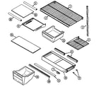 Maytag GT1524NXCW shelves & accessories diagram