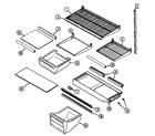 Maytag GT1924NXCW shelves & accessories diagram