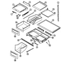 Maytag MTB2156AEB shelves & accessories diagram