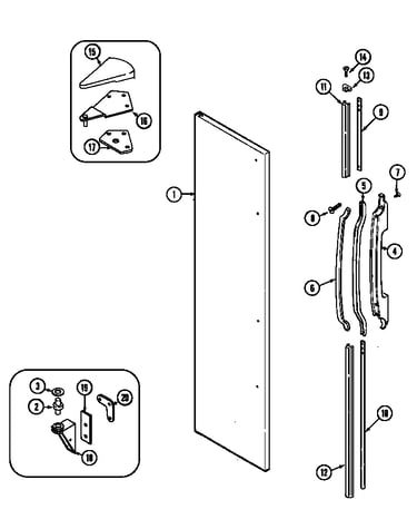 Freezer outer door