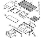 Maytag GT2124NXCW shelves & accessories diagram