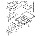 Maytag MTB2146AEW shelves & accessories diagram