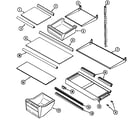 Maytag GT2424NXCW shelves & accessories diagram