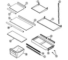 Maytag GT2422NXCW shelves & accessories diagram