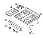 Maytag MGR2320ADW top assembly diagram