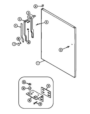 Fresh food outer door (bisque) (mtb1943arq)