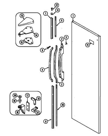 Fresh food outer door