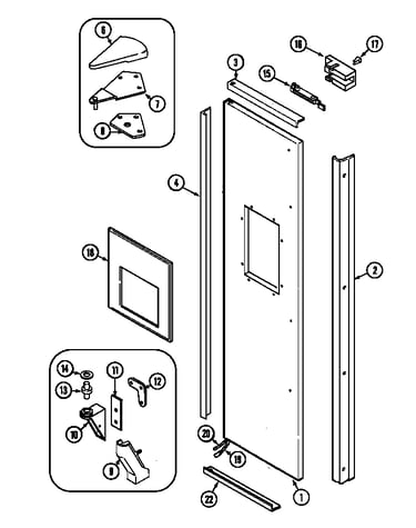 Freezer outer door