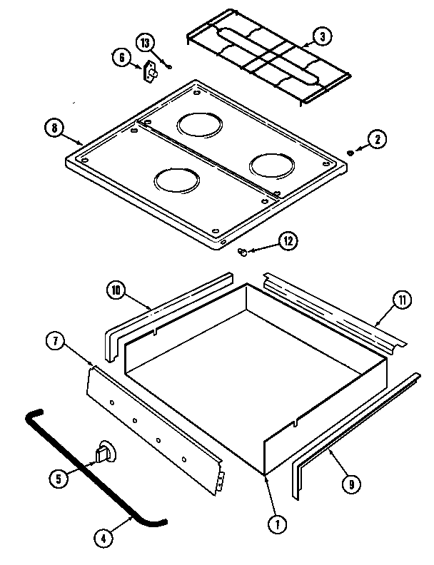 Top & burner box