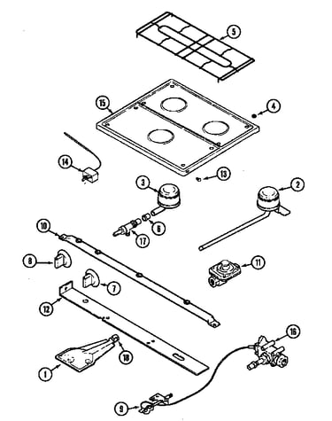 Top & gas controls