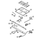 Magic Chef CLY2241ADH top & gas controls diagram