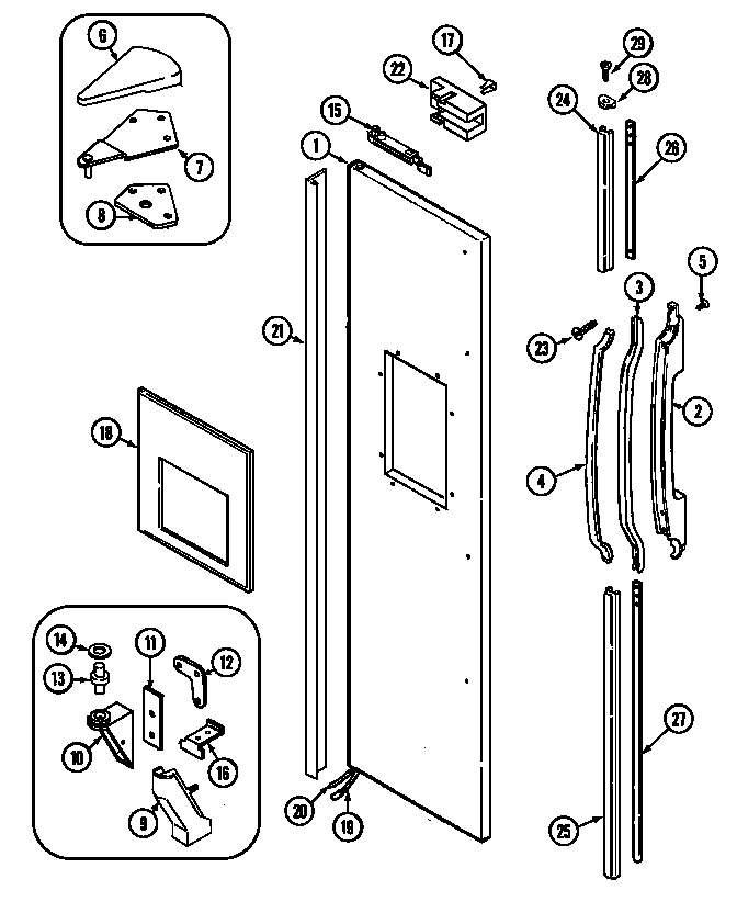 Freezer outer door