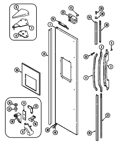 Freezer outer door