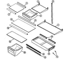 Maytag GT2116PXCW shelves & accessories diagram