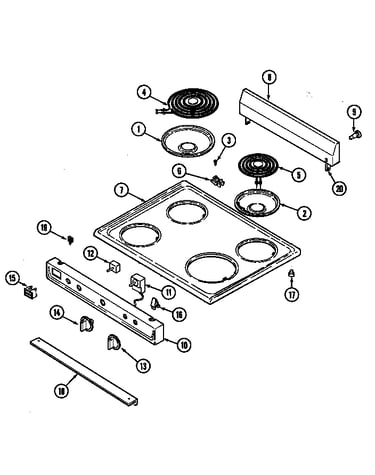 Control panel/top assembly