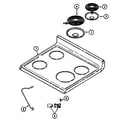 Magic Chef CER1150AAH top assembly diagram
