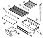 Maytag GT2182NKCW shelves & accessories diagram