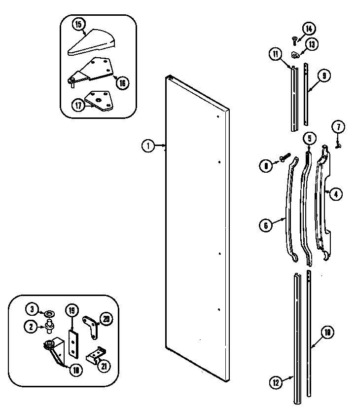 Freezer outer door