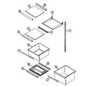Maytag CSBS660D shelves & accessories diagram