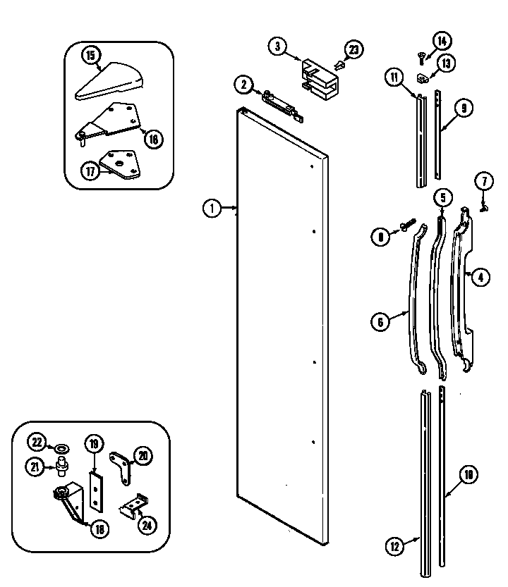 Freezer outer door