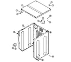 Maytag MLG15PDAEW cabinet-front (upper) diagram