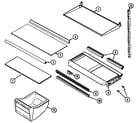 Maytag CTM590 shelves & accessories diagram