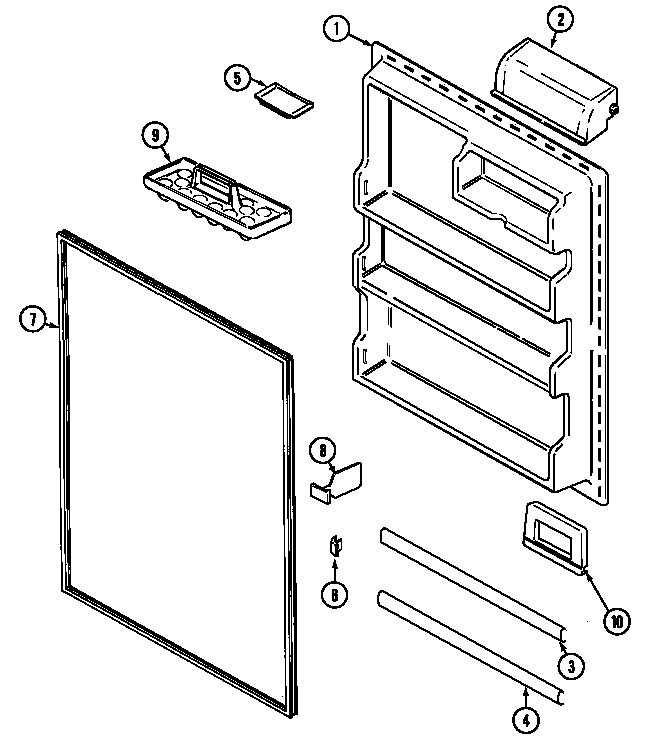 FRESH FOOD INNER DOOR (GT1916PXCA) (GT1916PXCW)